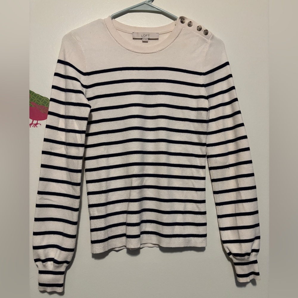 Bundle of 2 boatneck LOFT light sweaters/ tops.